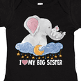 thumbnail image 4 of Inktastic I Love My Big Sister Cute Elephants with Moon and Stars Boys or Girls Baby Bodysuit, 4 of 5
