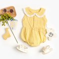 thumbnail image 2 of NOKIO Sleeveless Cotton Jumpsuits, Gingham Baby Jumpsuits, Romper Baby Girl Girls Sleeveless Plaid Prints Ruffles Romper Bodysuits Jumpsuit Clothes Baby Retro Jumpsuits, 2 of 9