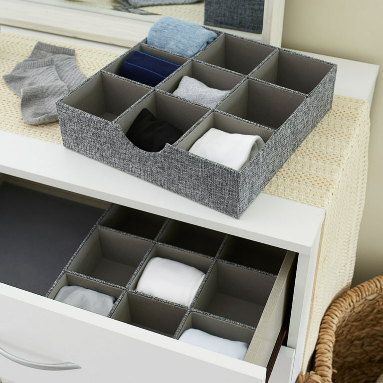 Household Essentials Teal 9 Section Deep Drawer Organizer Boxes for Storage