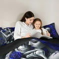 thumbnail image 5 of Castle Fairy Boys Girls Skeleton Couple Lover Full Size Comforter Sets 3-Piece,Happy Valentine's Day Bedding Comforter Set,Chic Floral Rose Lightweight Bedding Sets,Super Cozy Room Decor,Reversible, 5 of 8