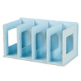 thumbnail image 1 of Estantería de madera para escritorio, organizador de mesa, estante de exhibición, estante decorativo para DVD Azul, 1 of 9