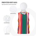 thumbnail image 6 of Easygdp Vertical Stripes Men's Mesh Basketball Jersey Quick Drying Sleeveless Shirts Fitted Muscle Tank Tops Sport Round Neck T-Shirt - 3X-Large, 6 of 9