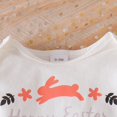 thumbnail image 6 of MAIHAN My First Easter Baby Girl Outfit Short Sleeve Romper Tutu Skirt Shorts Set Cute Bunny Clothes,Easter Outfit Baby Girl(White,12_18 Months), 6 of 8