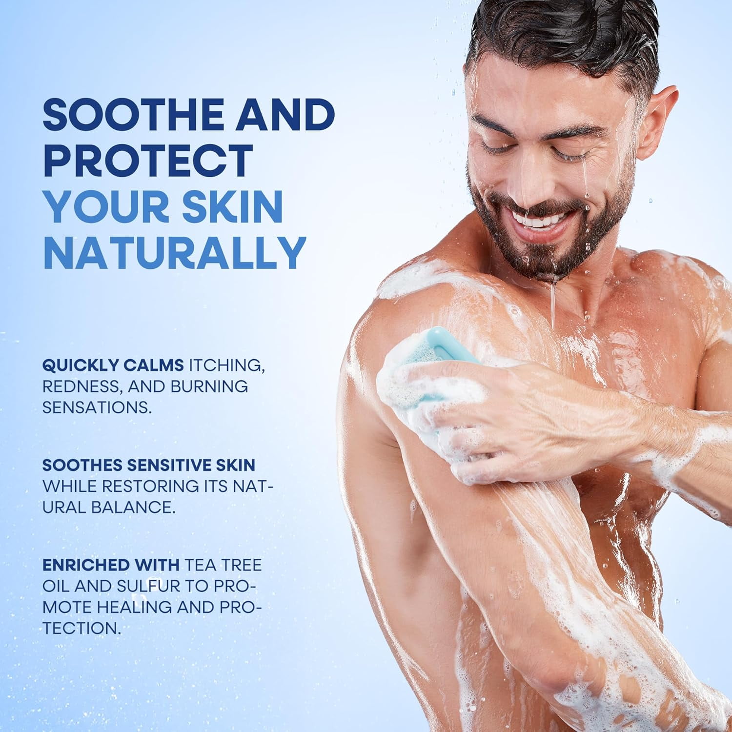 Hermon Antifungal Soap with Tea Tree Oil: Antifungal Bar Soothing Care & Relief of Itchy for Ringworm Jock Itch Tinea Versicolor Athletes Foot - Body & Face Wash for Men and Women