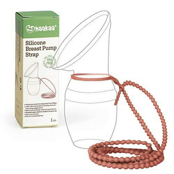 Haakaa Silicone Strap Suitable for Gen.1/2/3 Haakaa Manual Breast Pump Prevent Breast Pump from Falling Off During Use (Rust Color) -1pc