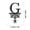 G, variant on Iron Spider Hang Tag Halloween Letter Pendant for Name Decoration Tree Wall Ornament(A)