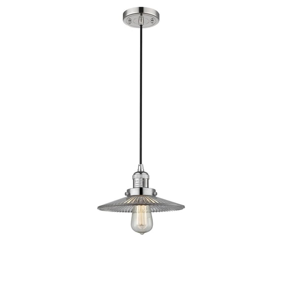 Innovations 201C-PN-G2-LED Halophane 1 Light Mini Pendant part of the Franklin Restoration Collection, Polished Nickel