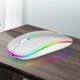 thumbnail image 5 of Ratón inalámbrico LED delgado portátil G Ratón ergonómico USB recargable RGB para PC Ratones silenciosos para ordenador portátil 800 1200 1600 DPI - Blanco Soledad Ratón inalambrico, 5 of 8