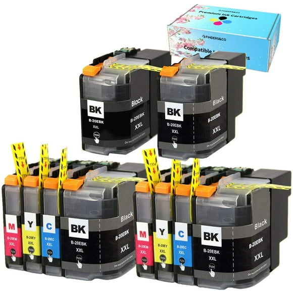 Cartouche d'Encre LC20E TTG Rendement Super Élevé LC20EBK LC20EM LC20EC LC20EY Remplacement pour Frère MFC-J985DW J5920DW J775DW