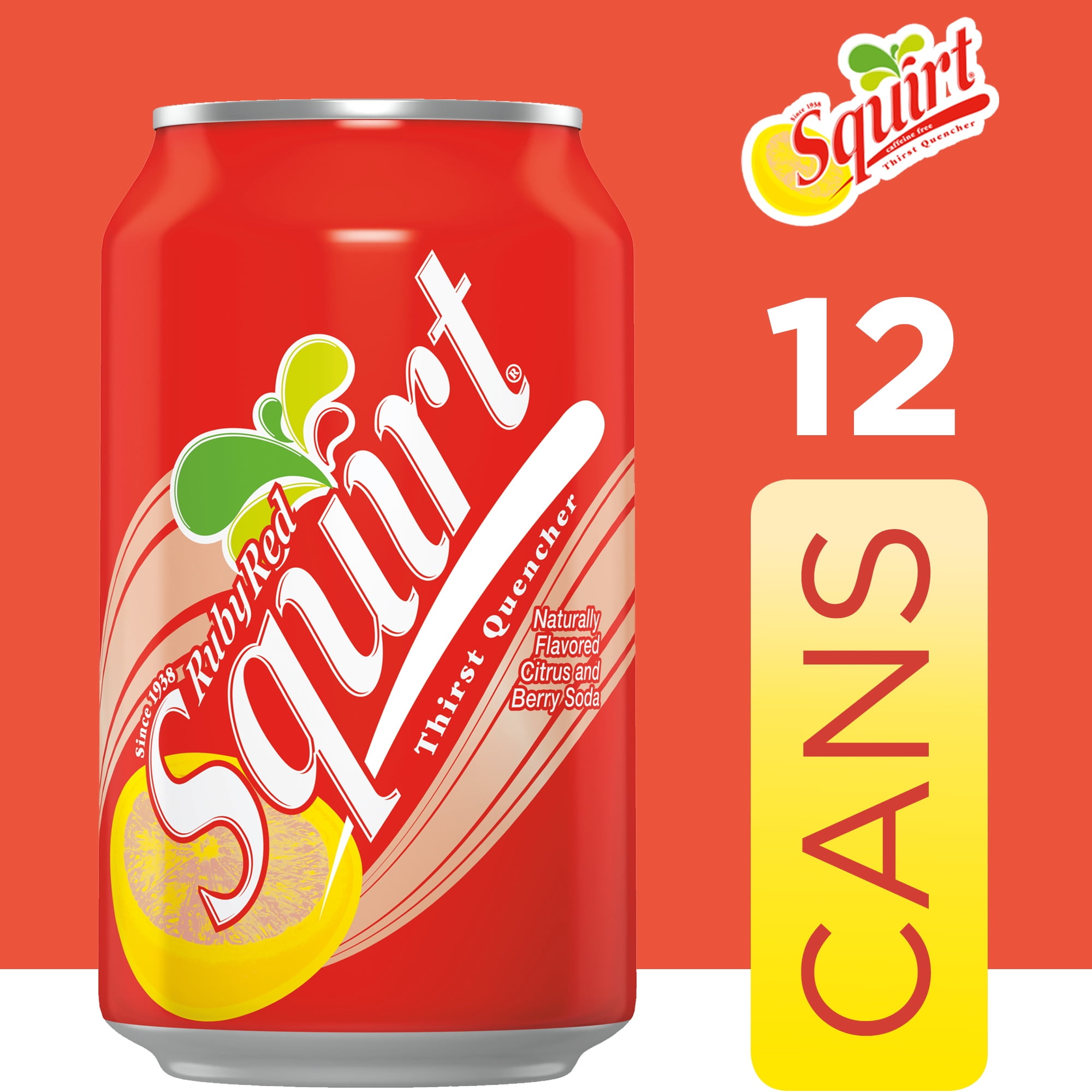 Squirt Low Sodium Ruby Red Citrus and Berry Soda Pop, 12 Fl ...