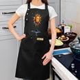 thumbnail image 2 of Colorful Sun Design Adjustable Bib Apron 2 Pack with 2 Pockets Perfect for Cooking Chef Work Unisex for Men & Women, 2 of 5