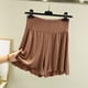 thumbnail image 1 of Pantalones de dormir de color liso para mujer, finos, informales, de cinco cuartos, para el hogar, pijama, 1 of 4