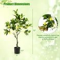 thumbnail image 3 of Costway 2 PCS 2.6 FT Tall Artificial Lemon Tree with Lemon Fruits, Cement Pot for Porch, Office, 3 of 10
