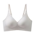 thumbnail image 3 of Jinhomg No Wire Bras for Women All Day Comfort Weekend Styling Wirefree Bralette No Print Pullover Style for All Day Daily Wear, Soft Cup Feel, for Smooth Styling Gray XXXL, 3 of 7