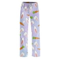thumbnail image 5 of FrzhBrz Easter Pajama Pants Women Cute Bunny Pj Bottoms Cute Easter Graphic Comfy Wide Leg Drawstring Pajama Lounge Pants, 5 of 6