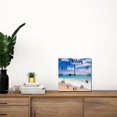 thumbnail image 3 of Soliyoahee Square Wall Clock Non-Tick Silent Battery Operated Clock 10 Inch Beach Blue Sky Home Decor for Living Room Kitchen Bedroom and Office, 3 of 6