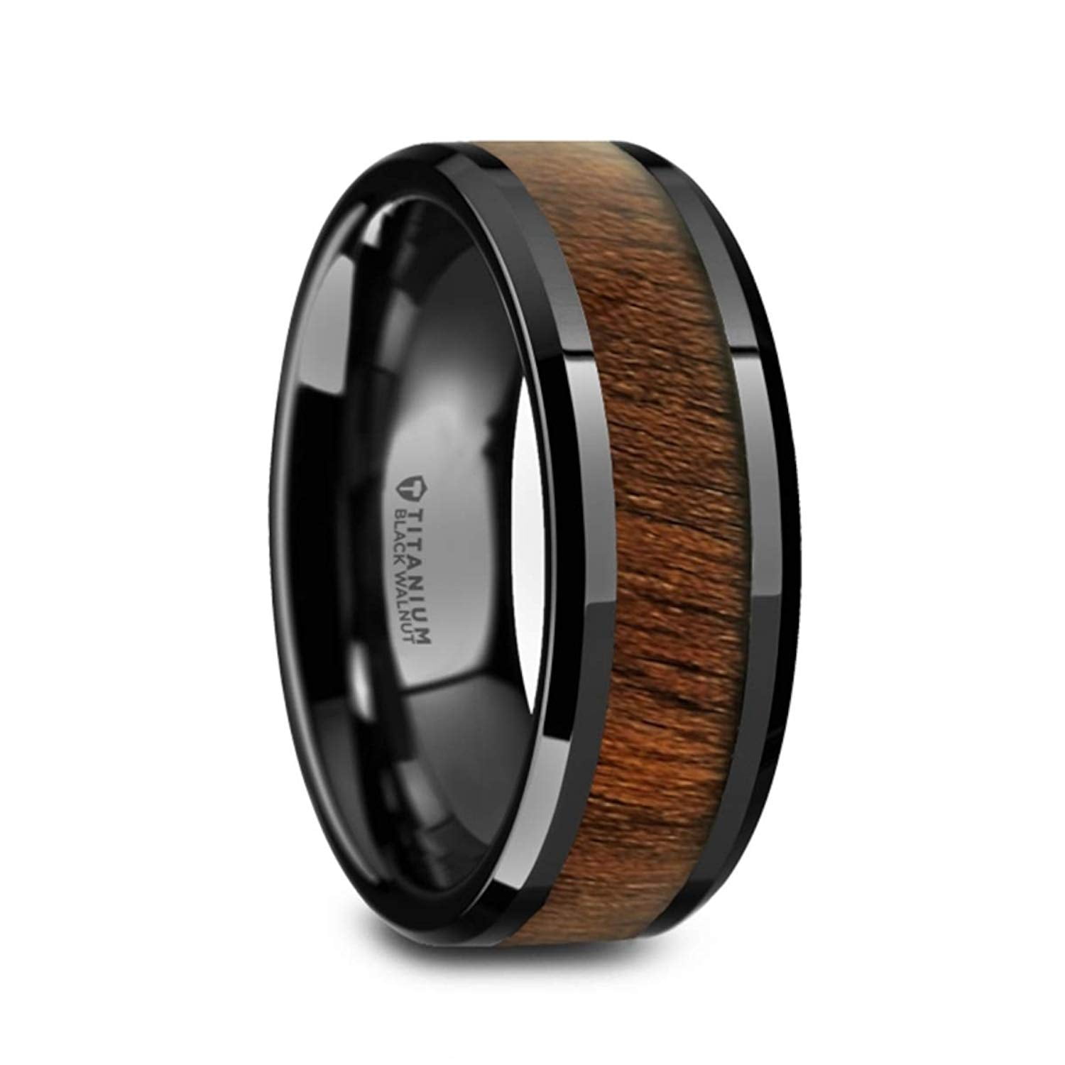 Jade wedding ring red oak ring for man and woman size raw stone titanium wood ring all sizes light band round dome raw stone ring