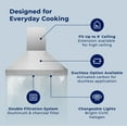 thumbnail image 3 of Hauslane Chef Series Base Model WM-530 30" Convertible Wall Mount Chimney Range Hood 120 Volts in Stainless Steel, 3 of 11