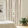 thumbnail image 2 of Ambesonne Vintage Curtains, Pineapple Silhouettes, Pair of 28"x63", Multicolor, 2 of 5