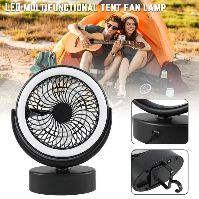 Tent Fan Light USB Charging Tent Fan Light portable 30 Led Usb Charging Tent Lantern Light Fan Lamp for Outdoor Hiking Camping 3-in-1 Led Camping Light and Fan Multi-function Tent Lights