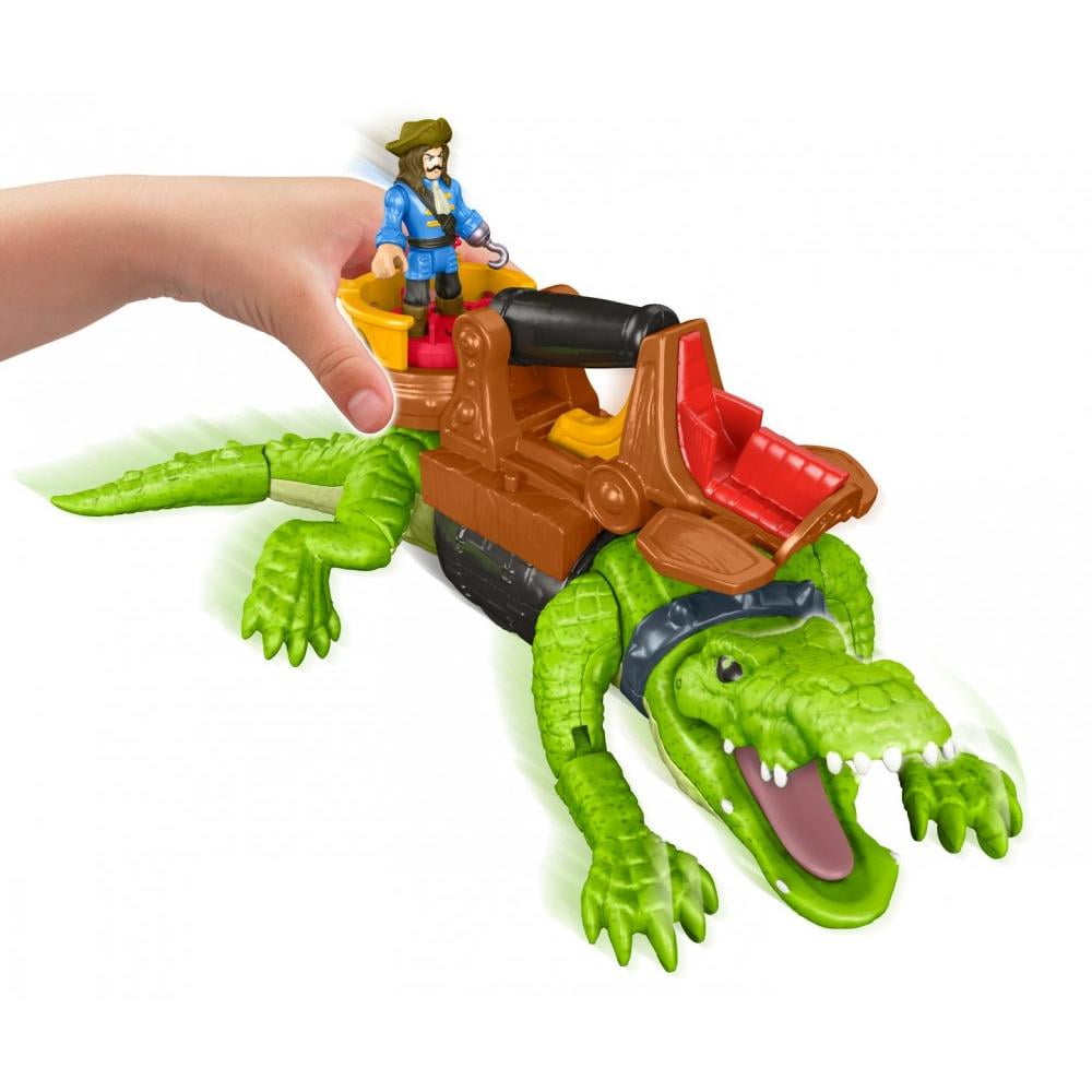 Fisher Price Imaginext Pirates Walking Croc and Pirate Hook Captain Figure NEW 