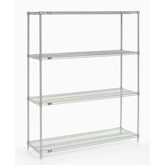 Global Industrial 21607Z 60 x 21 x 74 in. Nexel Poly-Z-Brite Wire Shelving, Clear