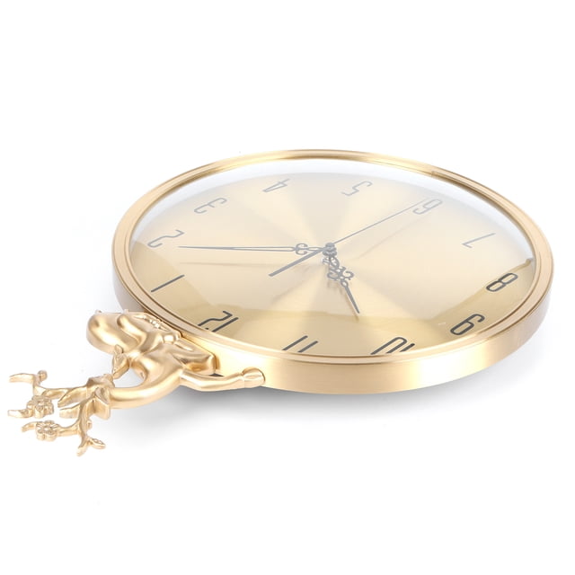 Reloj de pared redondo BuyWeek de cobre oscilante 50x35cm