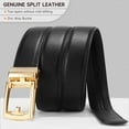 thumbnail image 6 of GAEKEAO Ratchet Belt for Men Genuine Leather 1 3/8" - Micro-Adjust Buckle Trim to Fit Dress Belt Casual to Formal Gift Boxed, 6 of 12