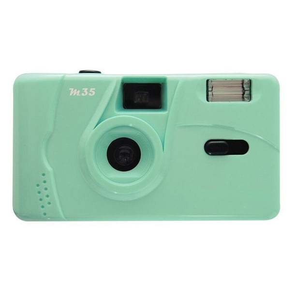 FLhrweasw Cámara Película Reutilizable No Desechable Vintage M35 35 Mm Con Flash (verde)