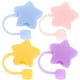 thumbnail image 1 of tapas de silicona para pajitas, cubiertas decorativas para puntas de pajitas, tapones reutilizables para pajitas., 1 of 5