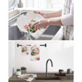 thumbnail image 5 of Easter Eggs Kitchen Dish Towels for Drying Dishes Set of 2, Pink Flowers Basket Leaves Rustic Botanical Waffle Weave Microfiber Hand Tea Bathroom Towels Quick Dry & Absorbent Towel 12x12, 5 of 7