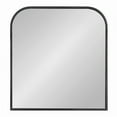 thumbnail image 6 of Kate and Laurel Valenti Contemporary Metal Wide Arched Wall Mirror, 28 x 30, Black, Sophisticated Modern Transitional Round Arch Mirror with Narrow Frame, 6 of 8