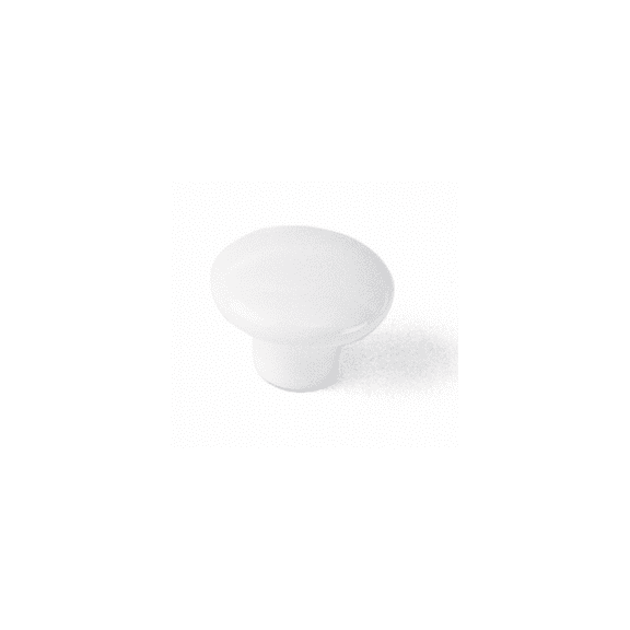 Laurey Porcelain Cabinet Knob Round Style - White Ceramic - 1.5 In. Diameter