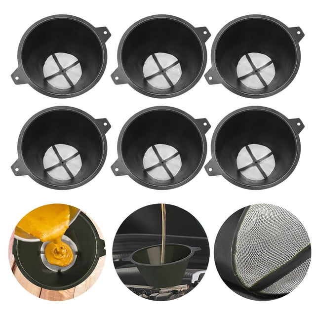 FILTRO DE PINTURA DE PLÁSTICO DE 6 PIZAS CON COLADOR REUTILIZABLE DE MALLA DE NYLON FINO PARA RESIDUOS DE ALIMimos de Aceite A Base de Agua