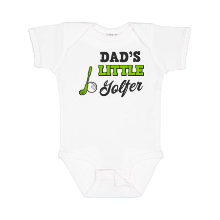 

Inktastic Dads Little Golfer with Golf Club and Ball Boys or Girls Baby Bodysuit