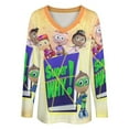 thumbnail image 4 of Super Why Womens T Shirts V Neck Long Sleeve Tops Causal Loose Summer T-Shirts XL, 4 of 7