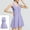 Purple, variant on 2025 Zip Up Sports Dress for Women Solid Casual Outdoor Athletic Workout Dresses Flowy Crewneck Mini A-line Sundress