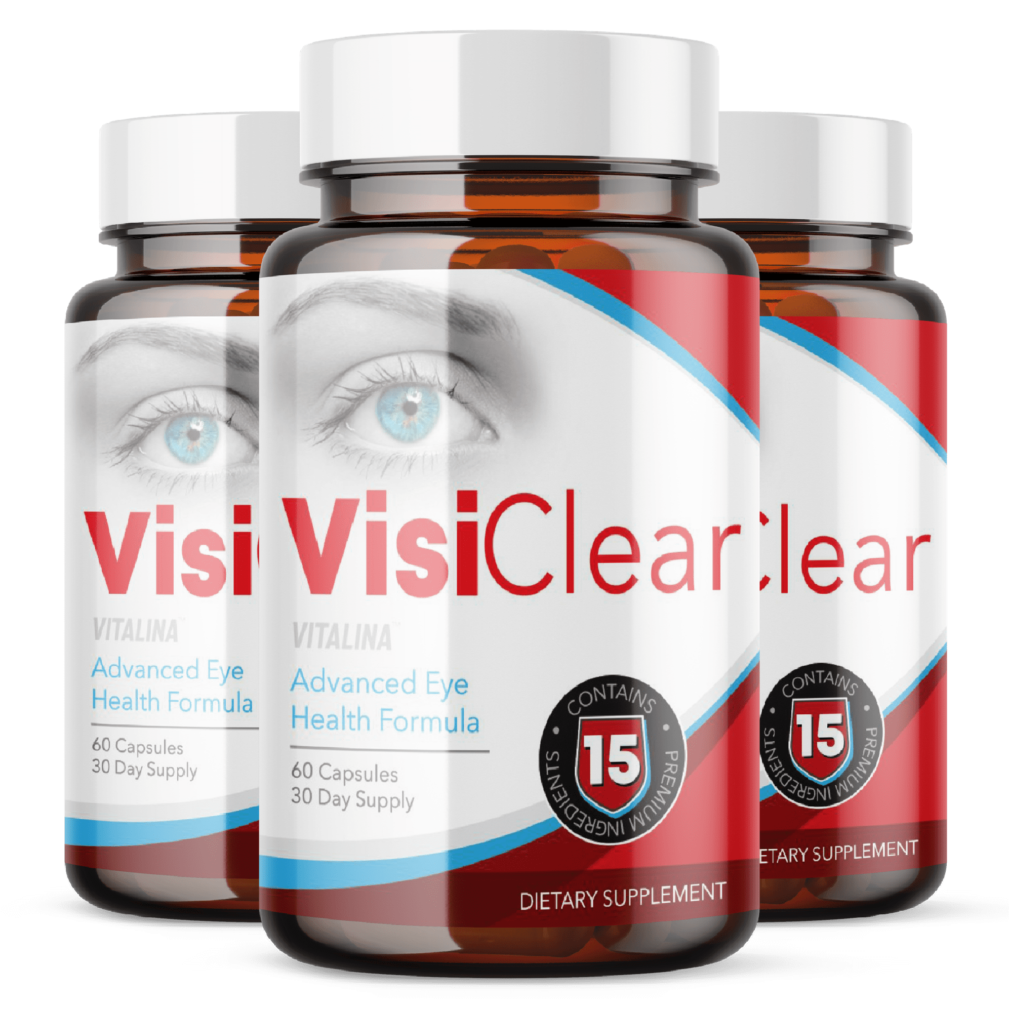 (3 Pack) Official VisiClear Advanced Eye Health Formula, 3 Bottle
