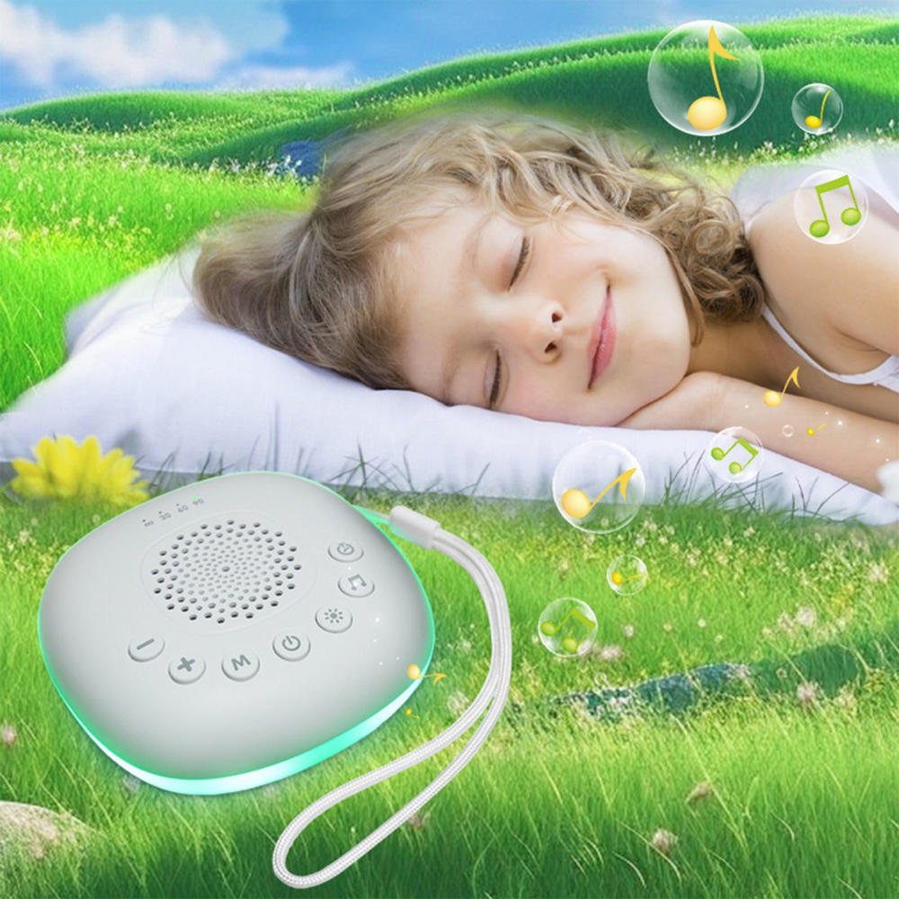 Ksruee Noise Machine Portable Sleep Calming Equipment USB Rechargeable Sleeping Aid Soother for Bedroom Nursery Travel Meditation Study Room Hospital greater