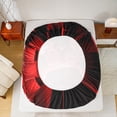 thumbnail image 2 of Gamer Bed Sheets Twin,Gaming Fitted Sheet,Video Games Gamepad Sheets Neon Glowing Square Geometric Grid Red Bed Set, 2 of 5