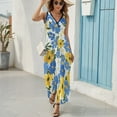 thumbnail image 6 of Floral Colorful Flower Sleeveless Dress Woman Fashion Long Dresses Women's Summer Suit Dress 2025, 6 of 7