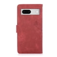 thumbnail image 5 of Allytech Wallet Flip Case for Google Pixel 8 with Stylish Orchid Butterflies Embossed Pattern, Premium PU Leather Kickstand Magnetic Clasp Shockproof Case with Card Holder & Wrist Strap, Red, 5 of 7