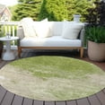 thumbnail image 6 of Addison Rugs Chantille Indoor/Outdoor Transitional Watercolors Olive Washable Round Rug, 8' x 8', 6 of 6