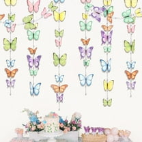 Cheerland Butterfly Decorations Butterfly Garlands Garden Fairy Hanging Decor Woodland Colorful Spring Pastel Floral Banner