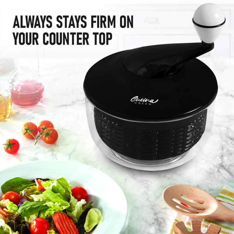 Swtroom Salad Vegetable Dryer, Salad Spinner Vegetable Washer Fruit Veggie  Bowl, Lockable Colander Basket and Lid with Drawcord Switch, with  anti-swing Technology 