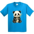 thumbnail image 3 of Inktastic Adorable Panda with Bamboo Illustration Youth T-Shirt, 3 of 5