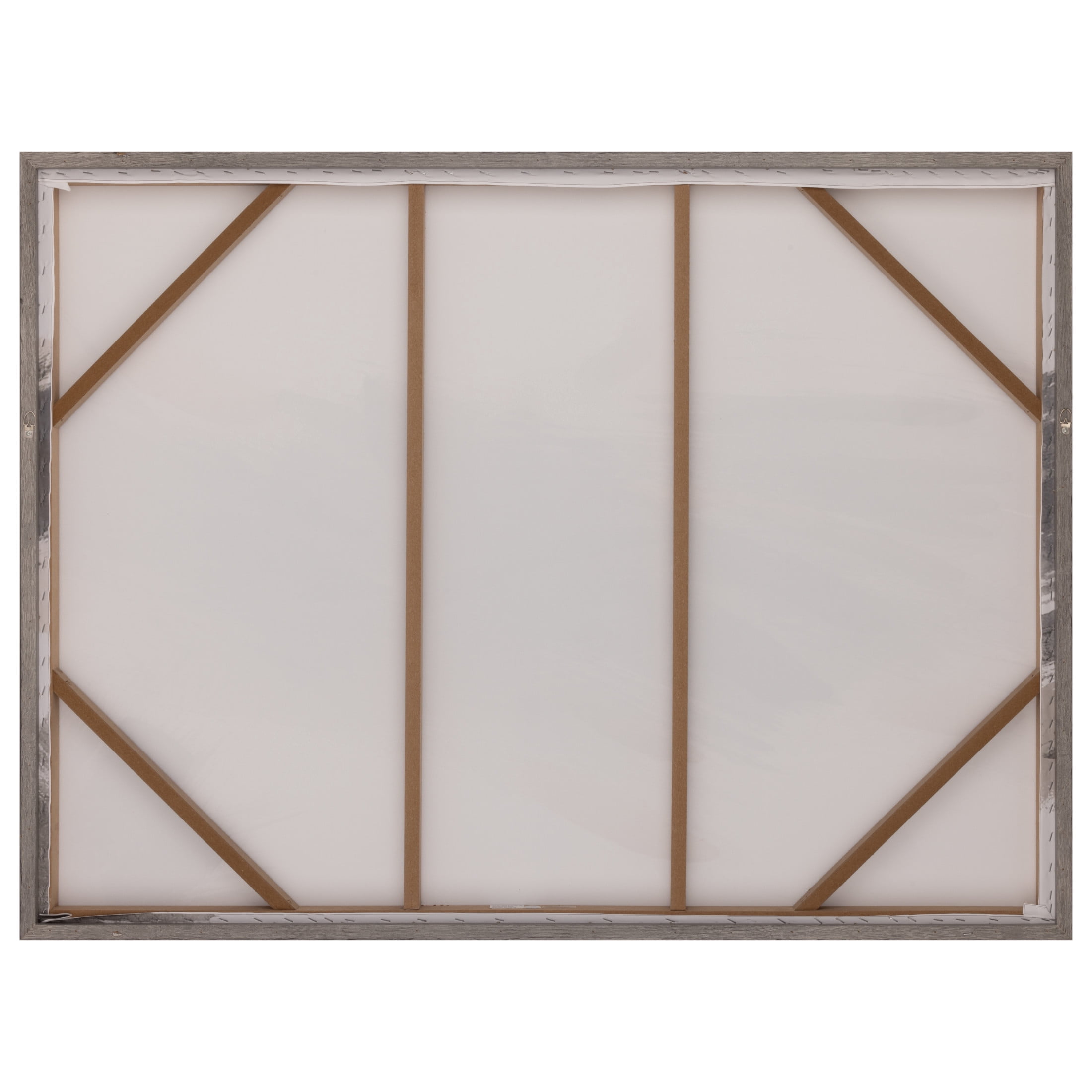 Gallery Solutions 48x36 Oversized Framed Abstract Canvas Art - Black and White Hand-Painted Wall Decor with Textured Embellishments, for Home & Office