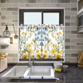thumbnail image 4 of Yayeee Kitchen Curtains Tier Pair Light Filtering 27"x24" Rod Pocket Short Cafe Window Panel, Yellow Floral, 4 of 7