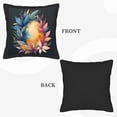 thumbnail image 6 of Set of 2 Decorative Throw Pillow Covers 18x18in - Floral Moon & Vibrant Leaves Design for Couch Bed Car, 6 of 8