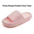 thumbnail image 3 of Somdot Slides for Women and Men Pillow Slippers Unisex Bathroom Slipper Soft Thick Sole Non-Slip, Pink, 3 of 8